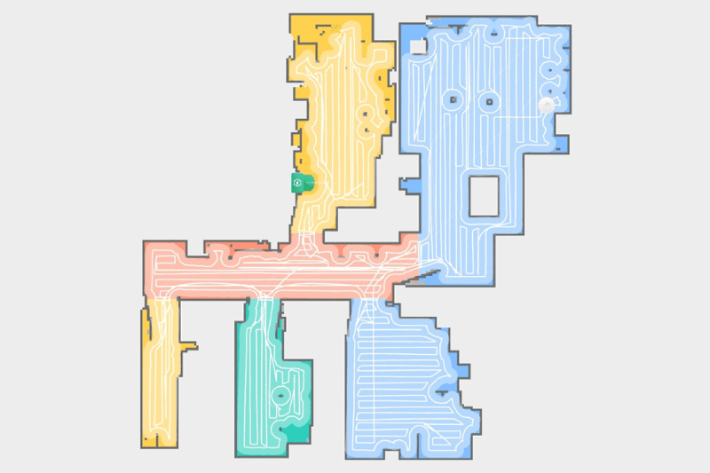 Detailed map created with the help of laser navigation on the Roborock S8 Pro Ultra.